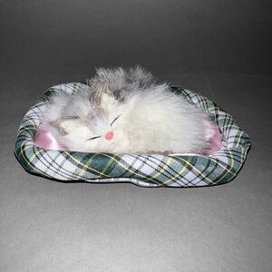 Realistic Sleeping Cat on Mat Plush